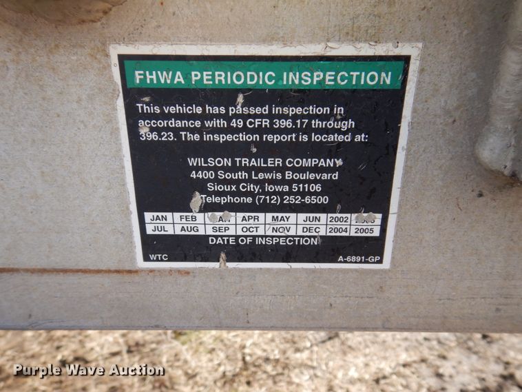 image for item IM9881 2004 Wilson  drop deck trailer