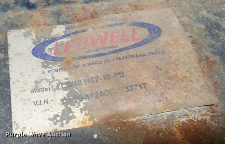 image for item JF9024 2012 Ledwell  tilt deck equipment trailer