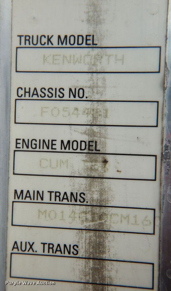 image for item JK9450 2003 Kenworth T800  dump truck