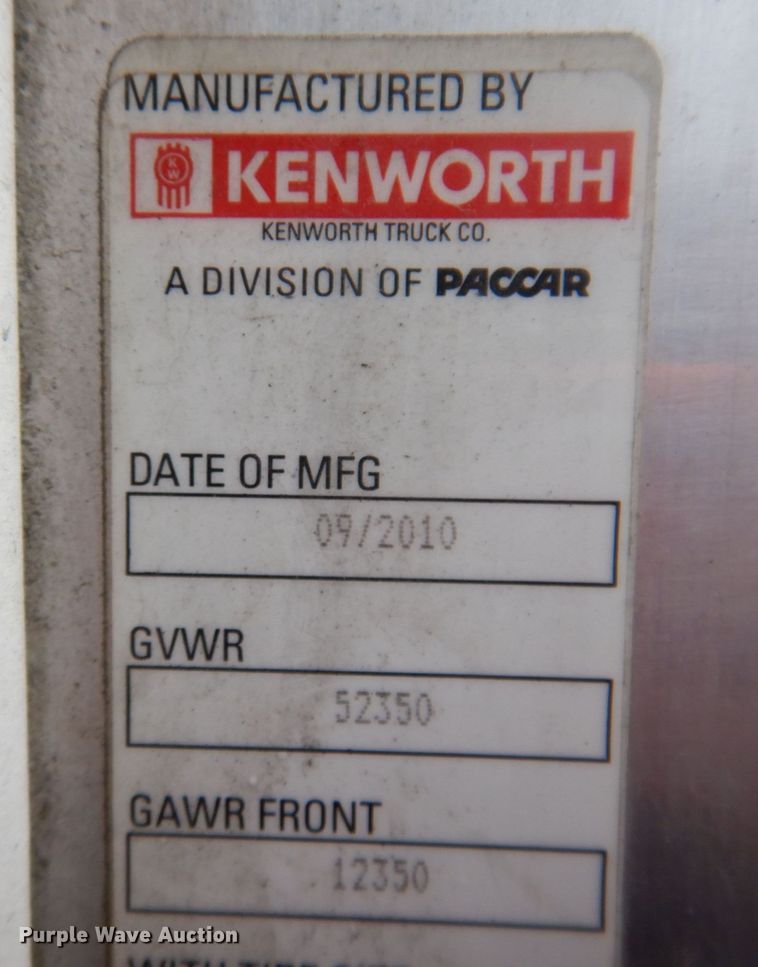 image for item JK9466 2011 Kenworth T600  semi truck