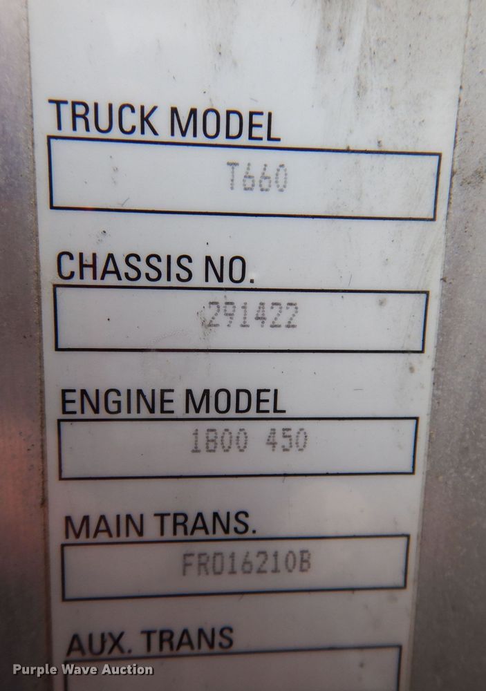 image for item JK9466 2011 Kenworth T600  semi truck