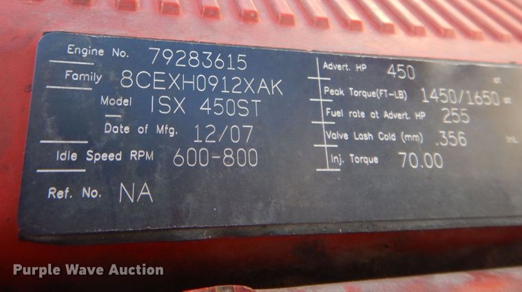 image for item KU9709 2008 International ProStar  semi truck