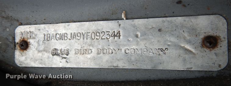 image for item DI8686 2000 Blue Bird LTC-40  coach bus