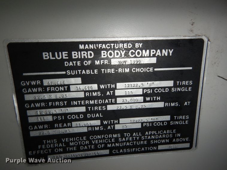 image for item DI8686 2000 Blue Bird LTC-40  coach bus