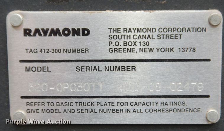 image for item DK0340 Raymond 520-OPC30TT  forklift