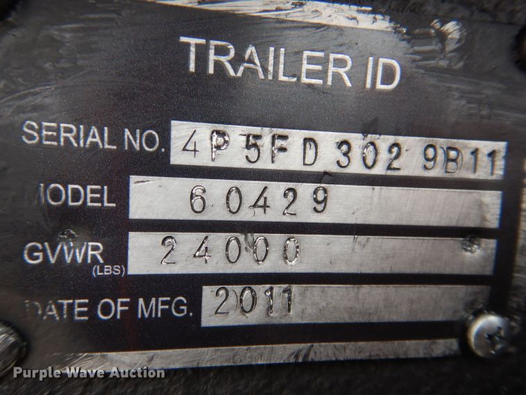 image for item DK1985 2011 PJ Trailer 60429  equipment trailer