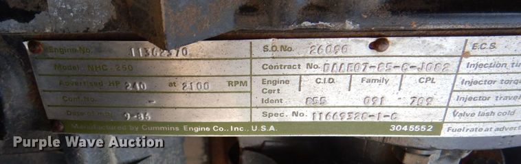 image for item DM3892 1985 Am General M934  truck cab and chassis