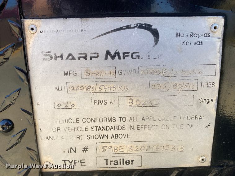 image for item DM4041 2013 Sharp  concession trailer