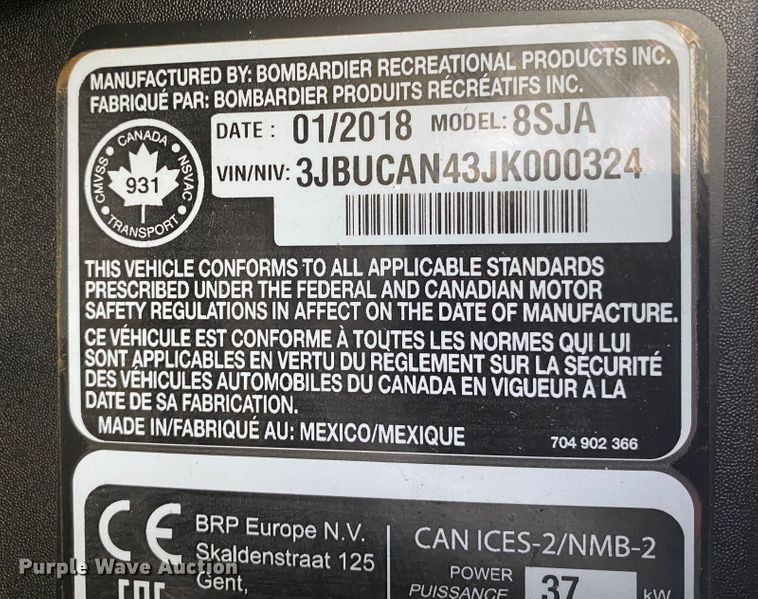 image for item DM4047 2018 Can-Am Defender Max XT HD8  utility vehicle