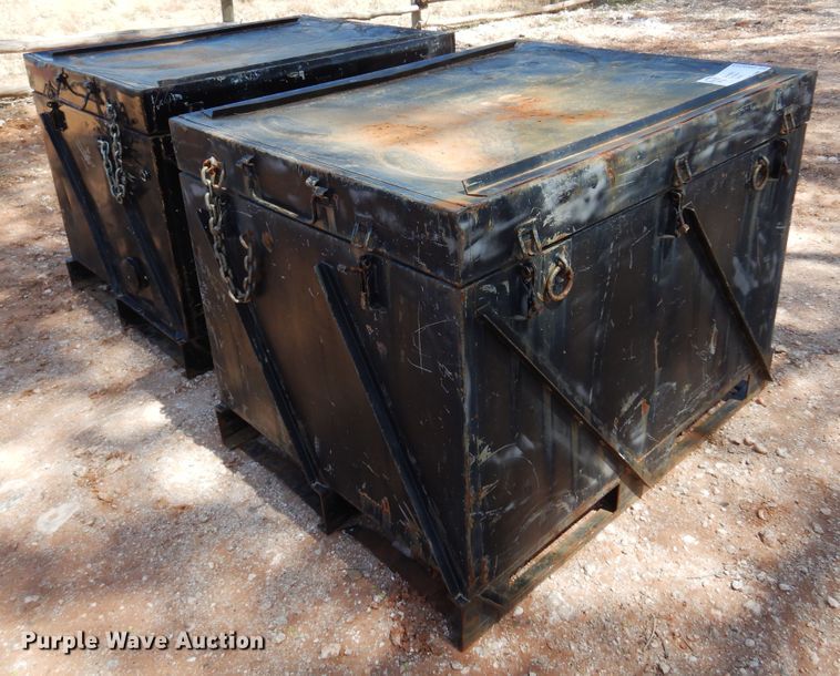 image for item DN0254 (2) metal storage boxes