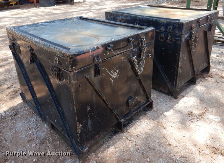 image for item DN0254 (2) metal storage boxes