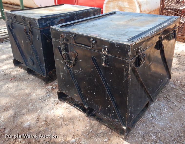 image for item DN0254 (2) metal storage boxes