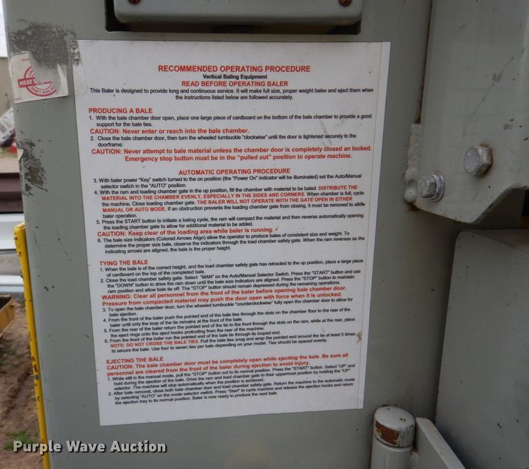 image for item DN7343 Speed-Pak VBAL7242  cardboard baler