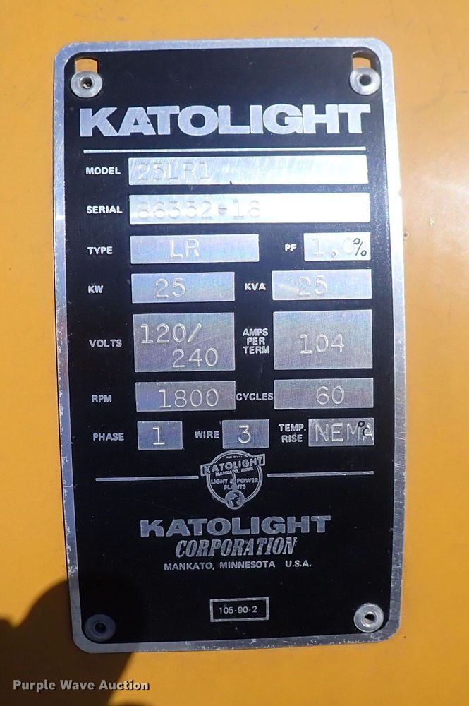 image for item DP4605 Katolight 25LR1  generator