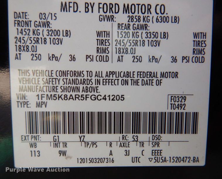 image for item DS8010 2015 Ford Explorer Police Interceptor  SUV