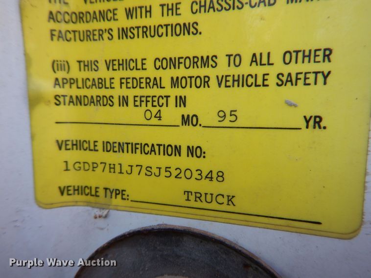 image for item JK9409 1995 GMC Top Kick  dump truck