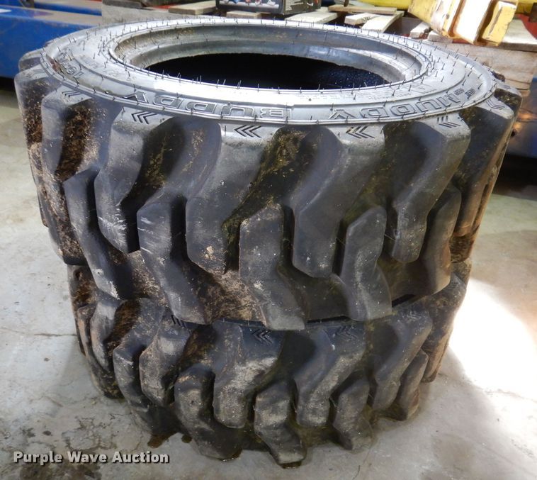 image for item JK9443 (2) Galaxy Muddy buddy 10x16.5 skid steer tires