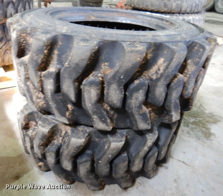 image for item JK9443 (2) Galaxy Muddy buddy 10x16.5 skid steer tires