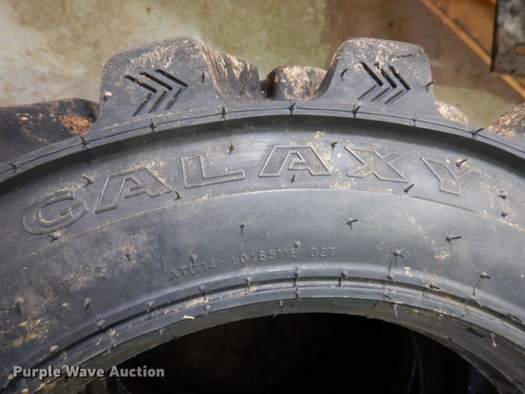 image for item JK9443 (2) Galaxy Muddy buddy 10x16.5 skid steer tires