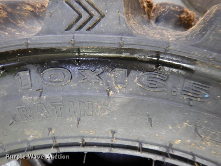 image for item JK9443 (2) Galaxy Muddy buddy 10x16.5 skid steer tires