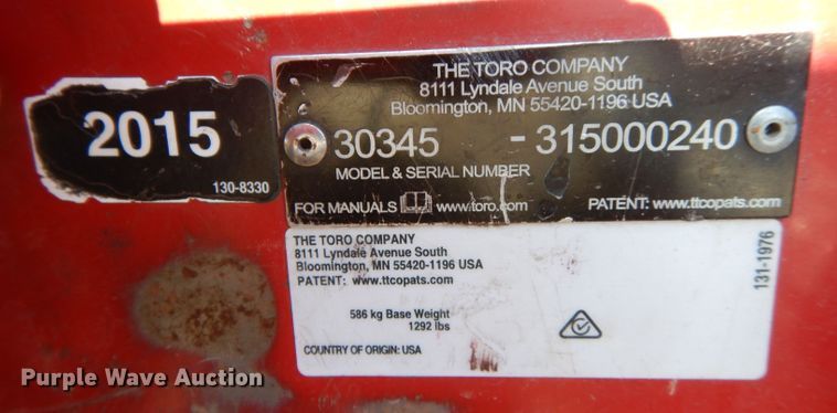 image for item JK9452 Toro Groundsmaster 3280D  lawn mower