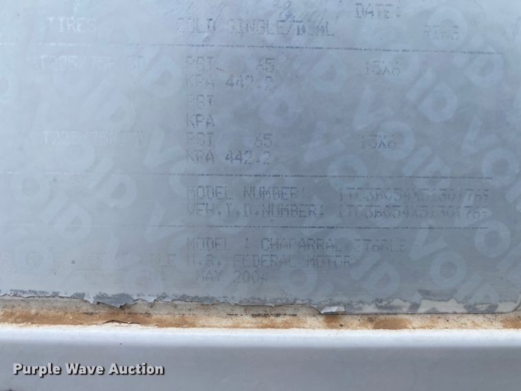 image for item JN9278 2005 Coachmen Chaparral  camper