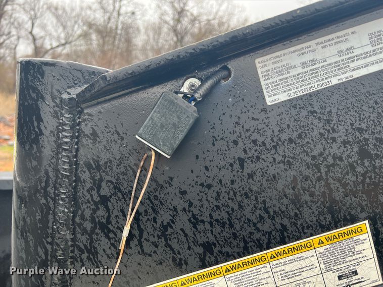 image for item JQ9052 2014 Trailerman  equipment trailer