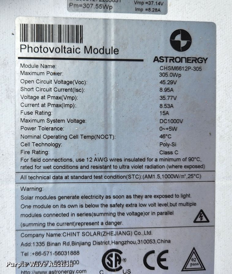 image for item KE9740 (82) solar panels