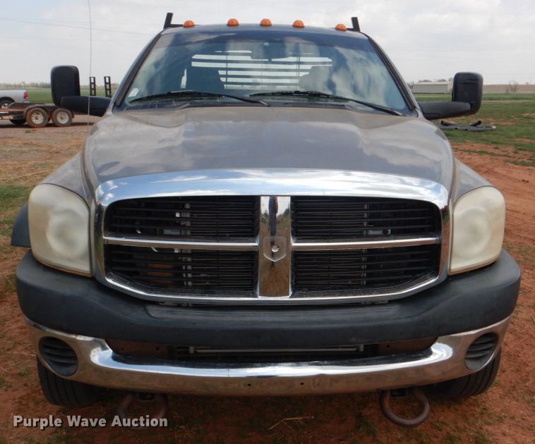 image for item KP9195 2008 Dodge Ram 4500  Quad Cab dump flatbed truck