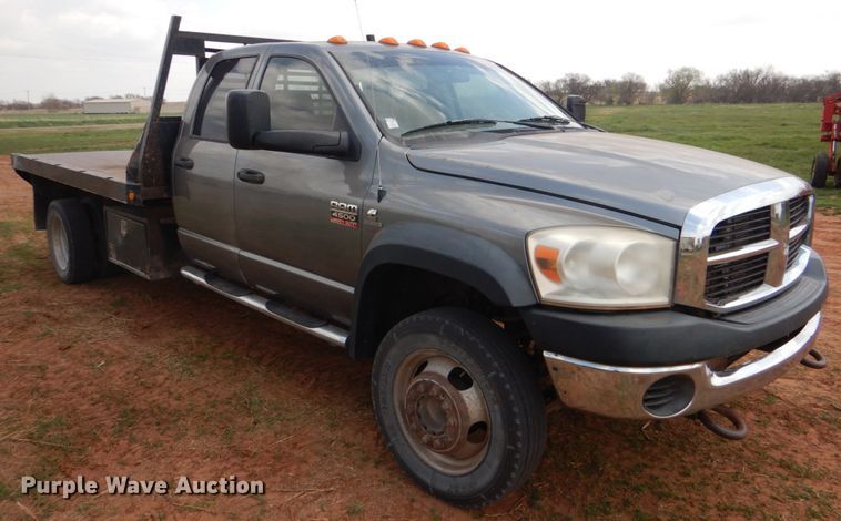 image for item KP9195 2008 Dodge Ram 4500  Quad Cab dump flatbed truck