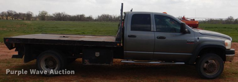 image for item KP9195 2008 Dodge Ram 4500  Quad Cab dump flatbed truck