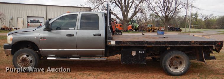 image for item KP9195 2008 Dodge Ram 4500  Quad Cab dump flatbed truck