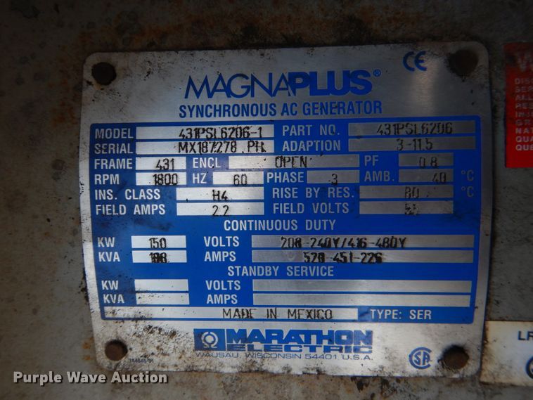 image for item KP9251 Warren Power Systems 150  generator