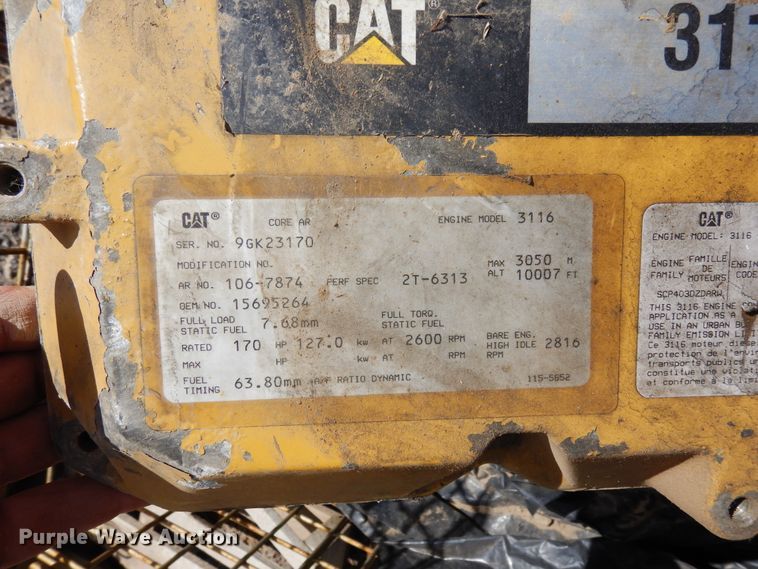 image for item LT9794 Caterpillar 3116 engine