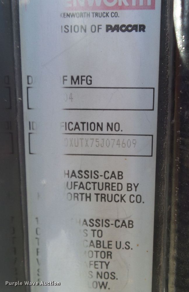 image for item DA7208 2005 Kenworth T800  dump truck