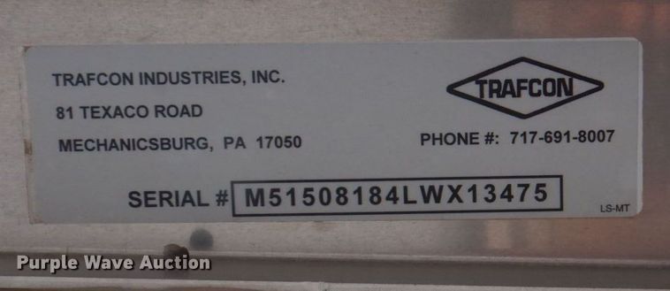 image for item DH7364 2018 Gregory TTMA-100  crash attenuator trailer