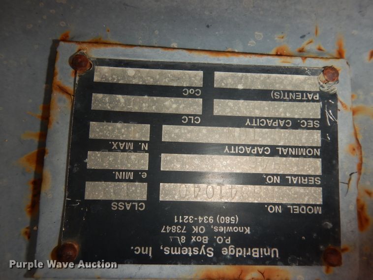 image for item DH8963 2008 Unibridge JS8RH841040  truck scale system