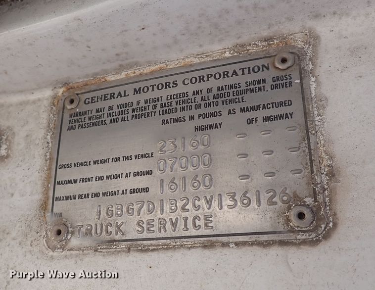 image for item DI1839 1982 Chevrolet C70  dump flatbed truck