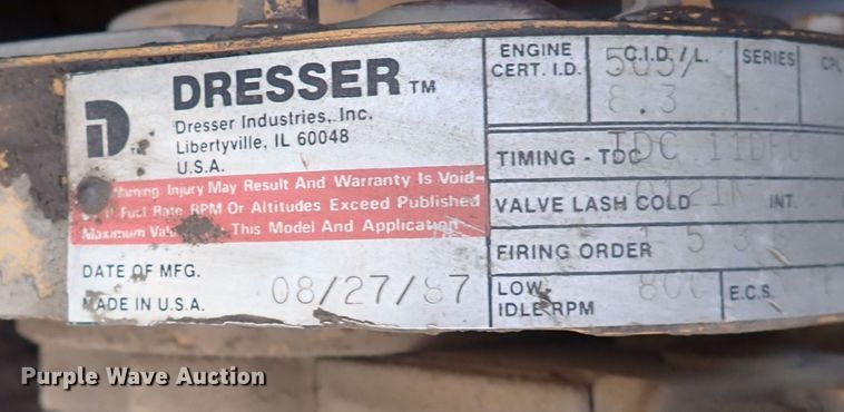 image for item DI1844 1988 Dresser A500E  motor grader