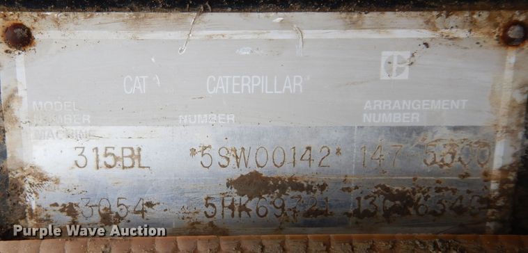 image for item DK0344 1998 Caterpillar 315B L  excavator