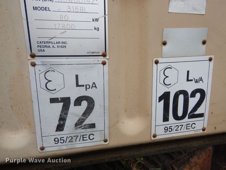 image for item DK0344 1998 Caterpillar 315B L  excavator