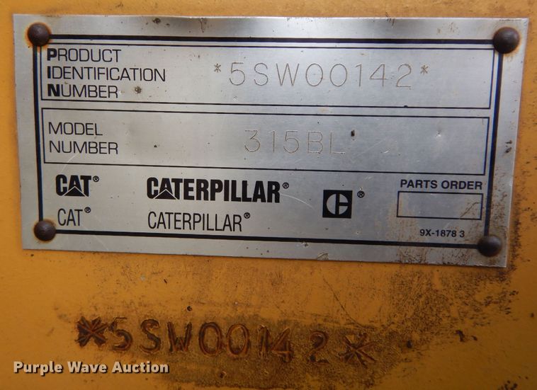 image for item DK0344 1998 Caterpillar 315B L  excavator