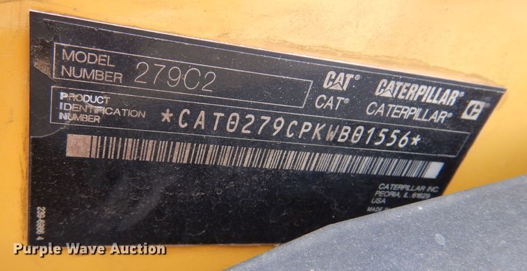 image for item DK0801 2013 Caterpillar 279C2  tracked skid steer loader