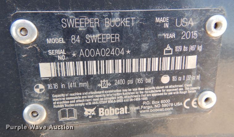 image for item DK0802 Bobcat 84 skid steer broom