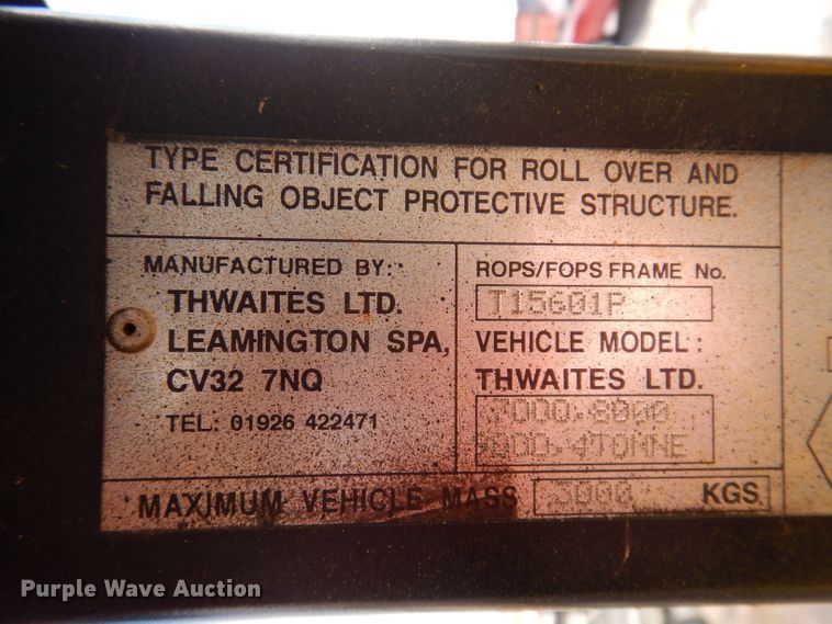 image for item DL5971 1998 Thwaites Alldrive 8000  concrete buggy