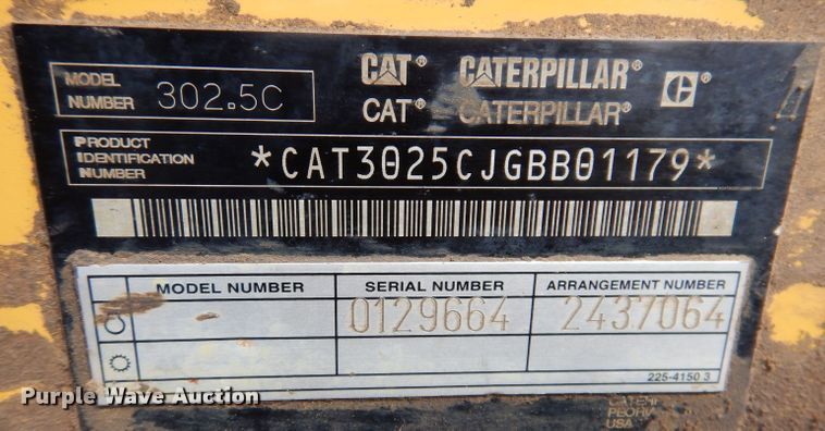 image for item DL5972 2006 Caterpillar 302.5C  mini excavator