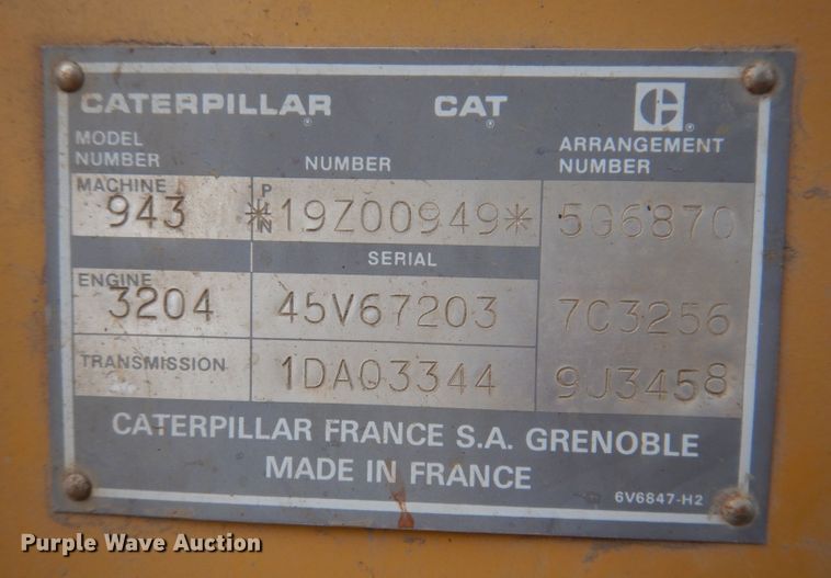 image for item DL5982 1988 Caterpillar 943  track loader