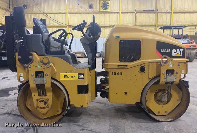 image for item DM4044 2015 Caterpillar CB34B  double drum vibratory roller