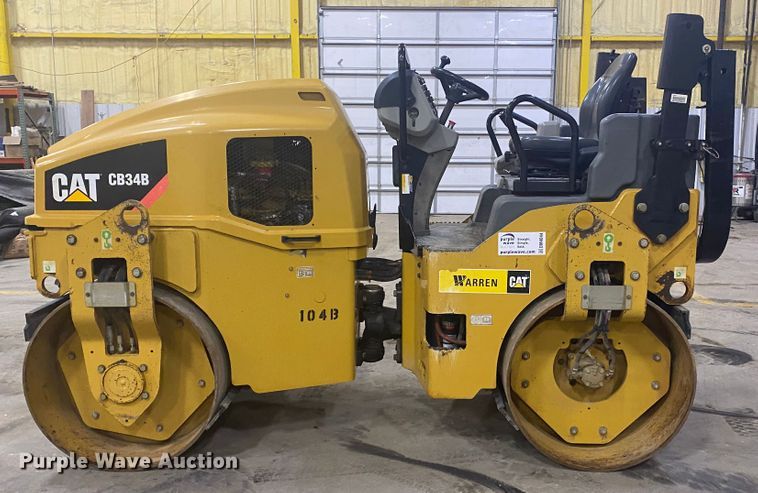 image for item DM4044 2015 Caterpillar CB34B  double drum vibratory roller