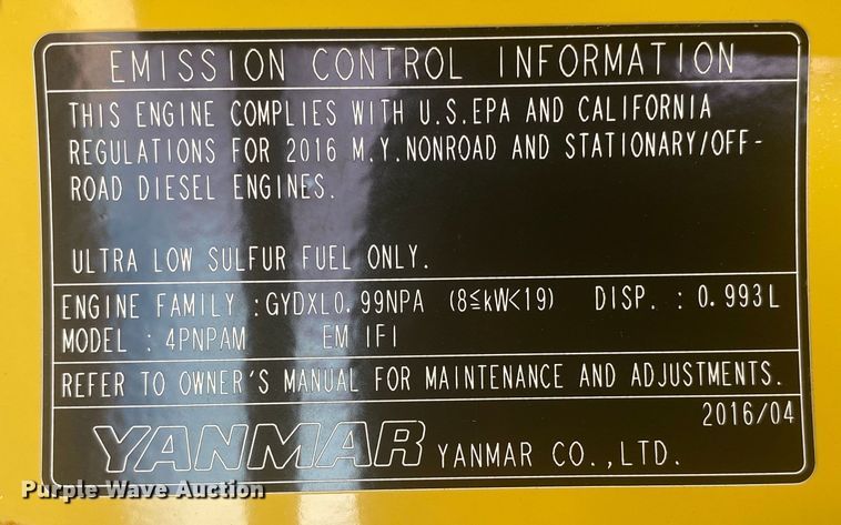 image for item DM4076 Yanmar VI017-A  mini excavator